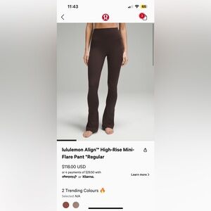 Lululemon align mini flare